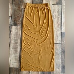Sister Elegant Mustard Maxi Skirt